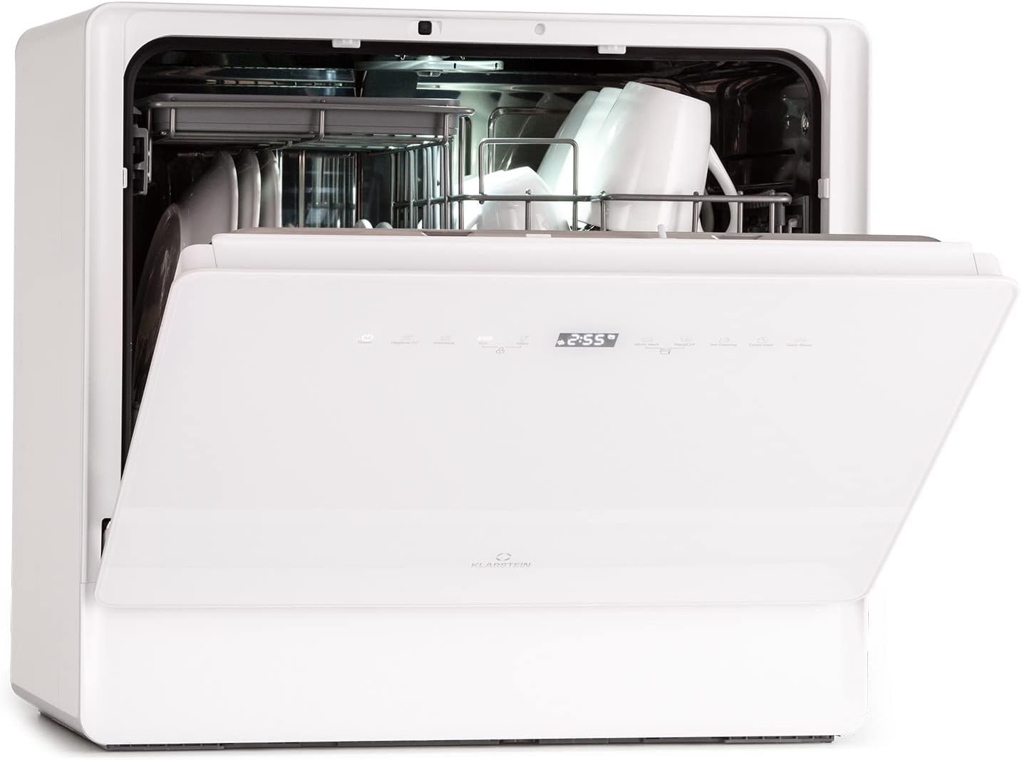 Lavavajillas Compacto Klarstein para Encimera, 6 Servicios, Silencioso y Portátil, 7 Programas, Ideal para Hogar y Oficina