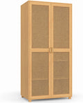Armario de Madera EDHEN de 2 Puertas con Estantes, 80 cm