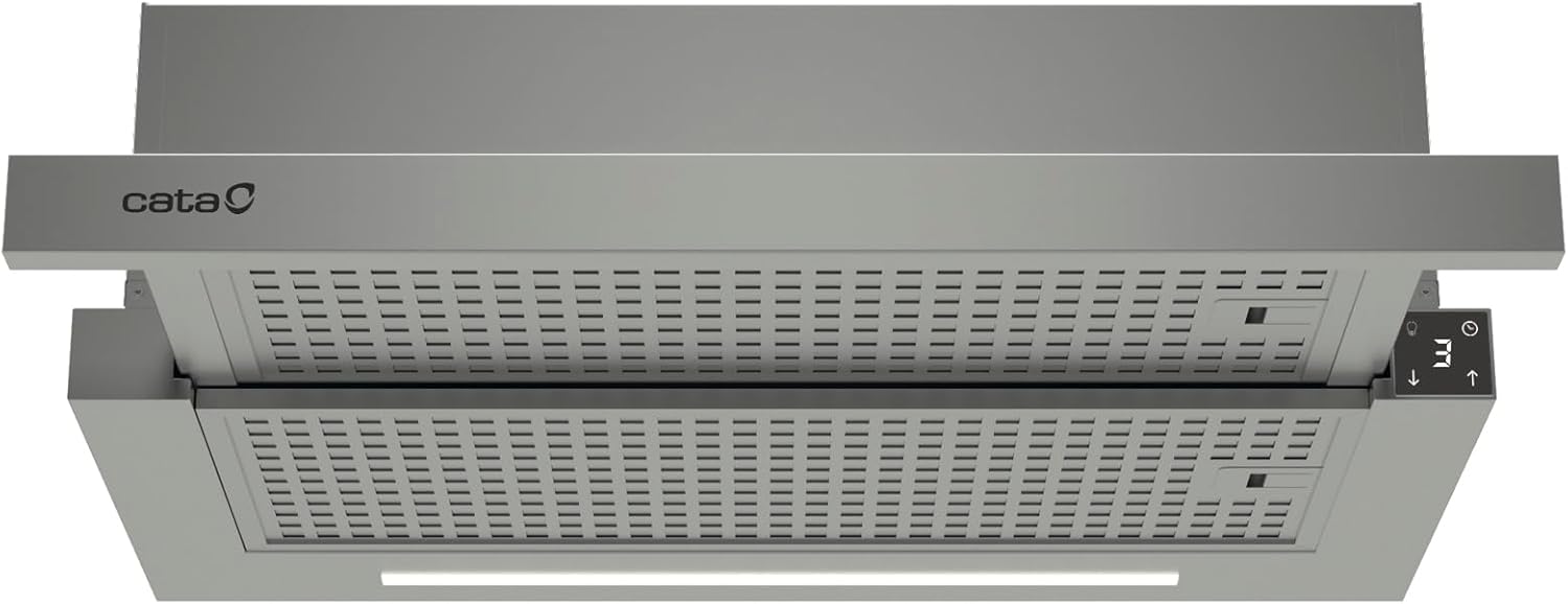 Campana Extractora Telescópica con Motor Silencioso y Panel Táctil Inox 60 cm