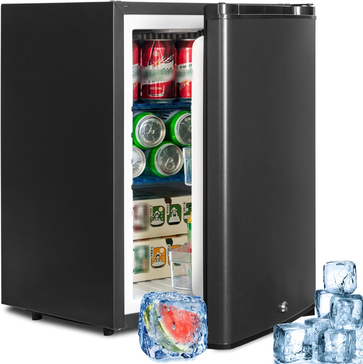 Mininevera Eléctrica 40L con Cerradura y Puerta Reversible, Ahorro Energético, Ideal para Camping y Viajes
