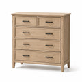 Cómoda de Madera de Roble con 5 Cajones