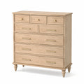Cómoda de Madera con 7 Cajones de Roble Claro