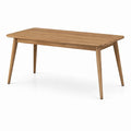 Mesa de comedor de madera de roble marrón 150x90x75 cm
