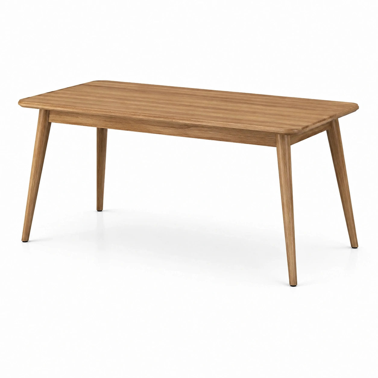 Mesa de comedor de madera de roble marrón 150x90x75 cm