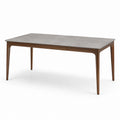 Mesa de comedor de cerámica y madera 200x90x75 cm