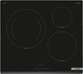 Placa de inducción Bosch 60 cm, 3 zonas, TouchSelect, 17 niveles, negro