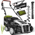 Escarificador y Aireador Eléctrico 2 en 1 1800W, Ancho 40 cm, Cesta 55L, Profundidad Ajustable