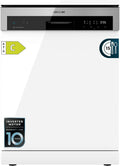 Lavavajillas Independiente 60cm Cecotec Bolero Aguazero 6500 C, 15 Cubiertos, 3 Bandejas, 6 Programas Dual Zone, Auto Open, Media Carga, Inverter Plus