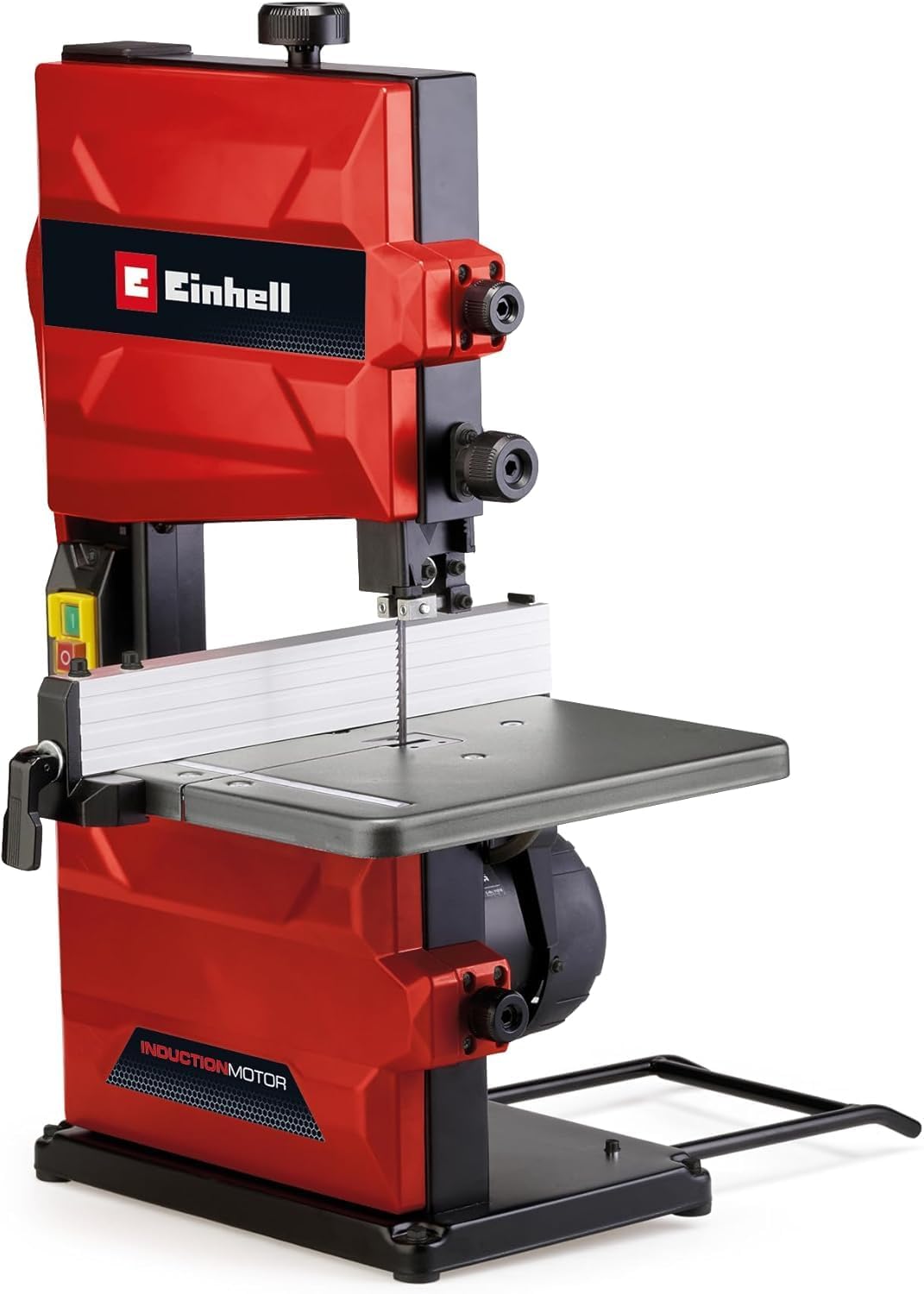 Einhell Sierra de Banda TC-SB 200/1, Corte Preciso sin Herramientas, Mesa Inclinable, Tope Paralelo y Guía con Rodamiento