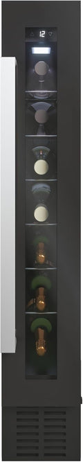 Vinoteca CANDY DiVino CCVB 15/1, 20L, para 7 Botellas, Puerta Reversible con Anti-UV, Compresor Antivibraciones, Luz LED, Rango 5º-18º, 39DB, Clase C, Color Negro