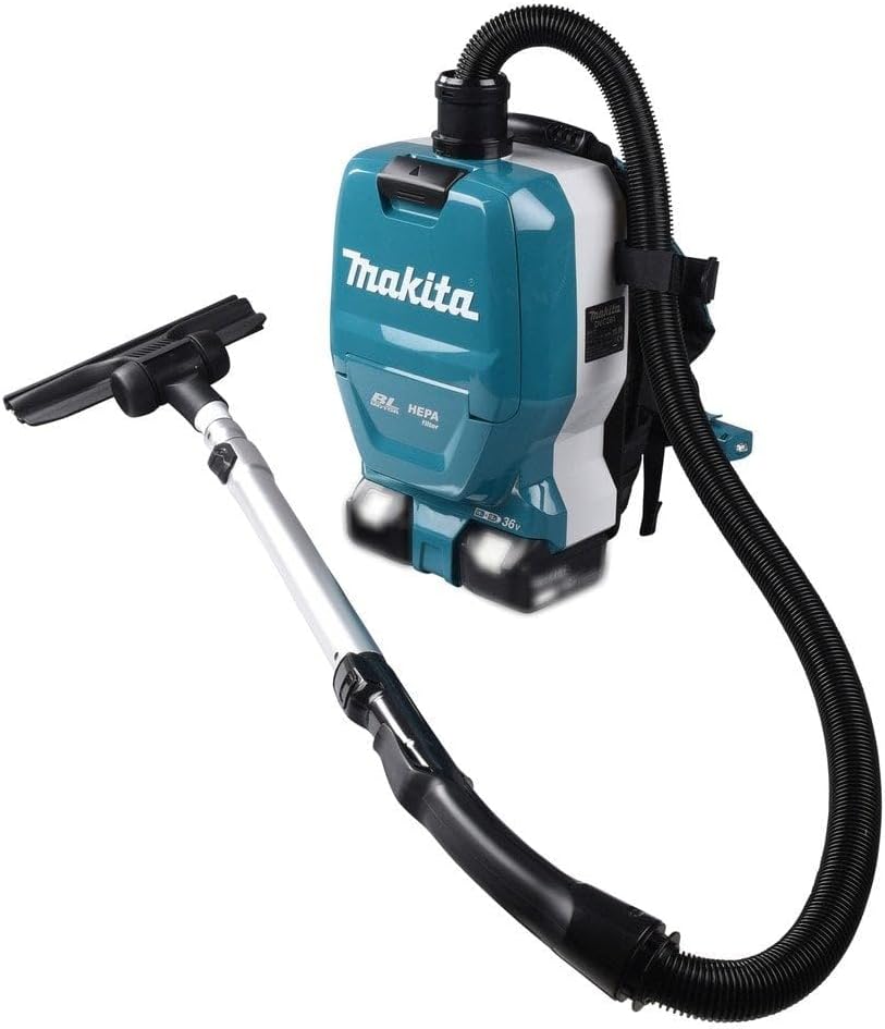 Aspirador de Mochila Makita DVC261Z 18Vx2 LXT, Multicolor, Sin Batería ni Cargador