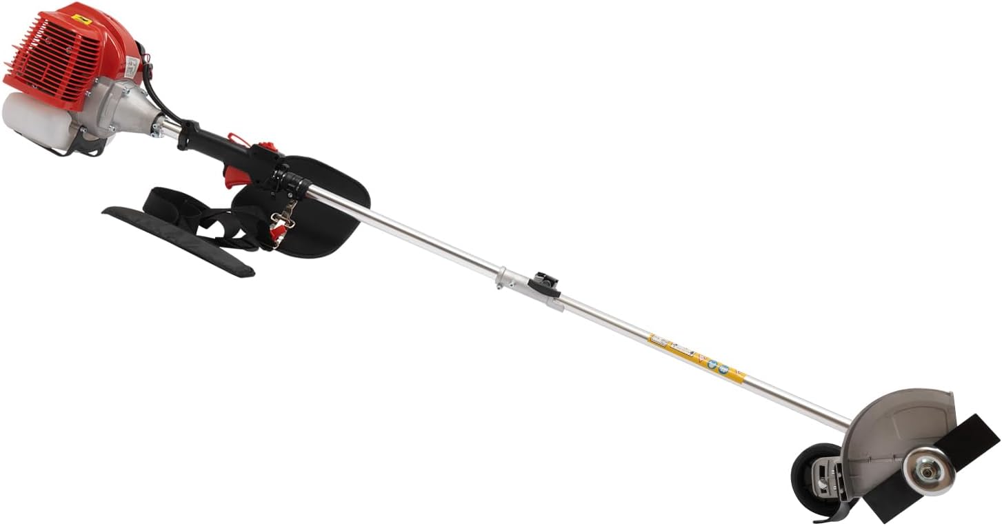Cortadora de Maleza a Gasolina 43cc, Motor de 2 Tiempos, 1.25 kW, 8500 RPM, Depósito 1L, Doble Cuchilla, Ideal para Jardinería