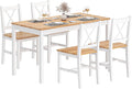 Conjunto de Comedor de 5 Piezas con Mesa y Sillas Modernas para Cocina