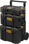 Sistema de Almacenamiento Modular 3 en 1 DEWALT TOUGHSYSTEM 2.0, Resistente y Versátil, Negro y Amarillo