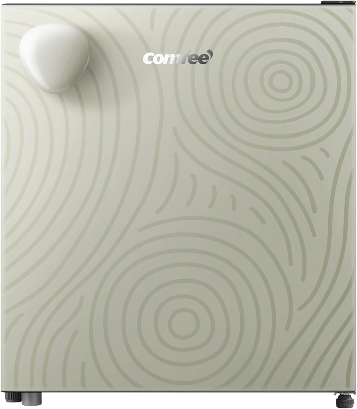 Mini Nevera Retro COMFEE' 43L, Puerta Única, Termostato Ajustable, Bajo Ruido, Verde