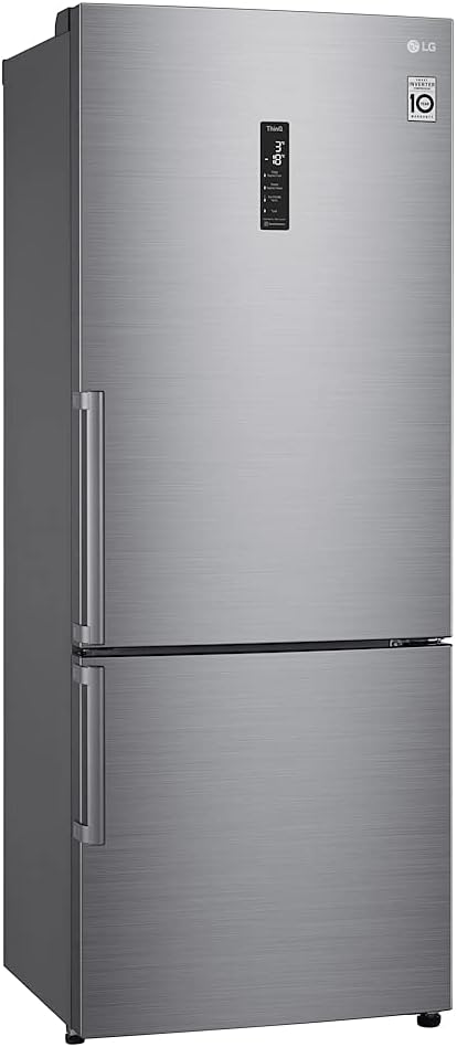 LG GBB567PZCMB Frigorífico Combi No Frost, Compresor Inverter, Acabado Inoxidable, 499L, 60x203 cm
