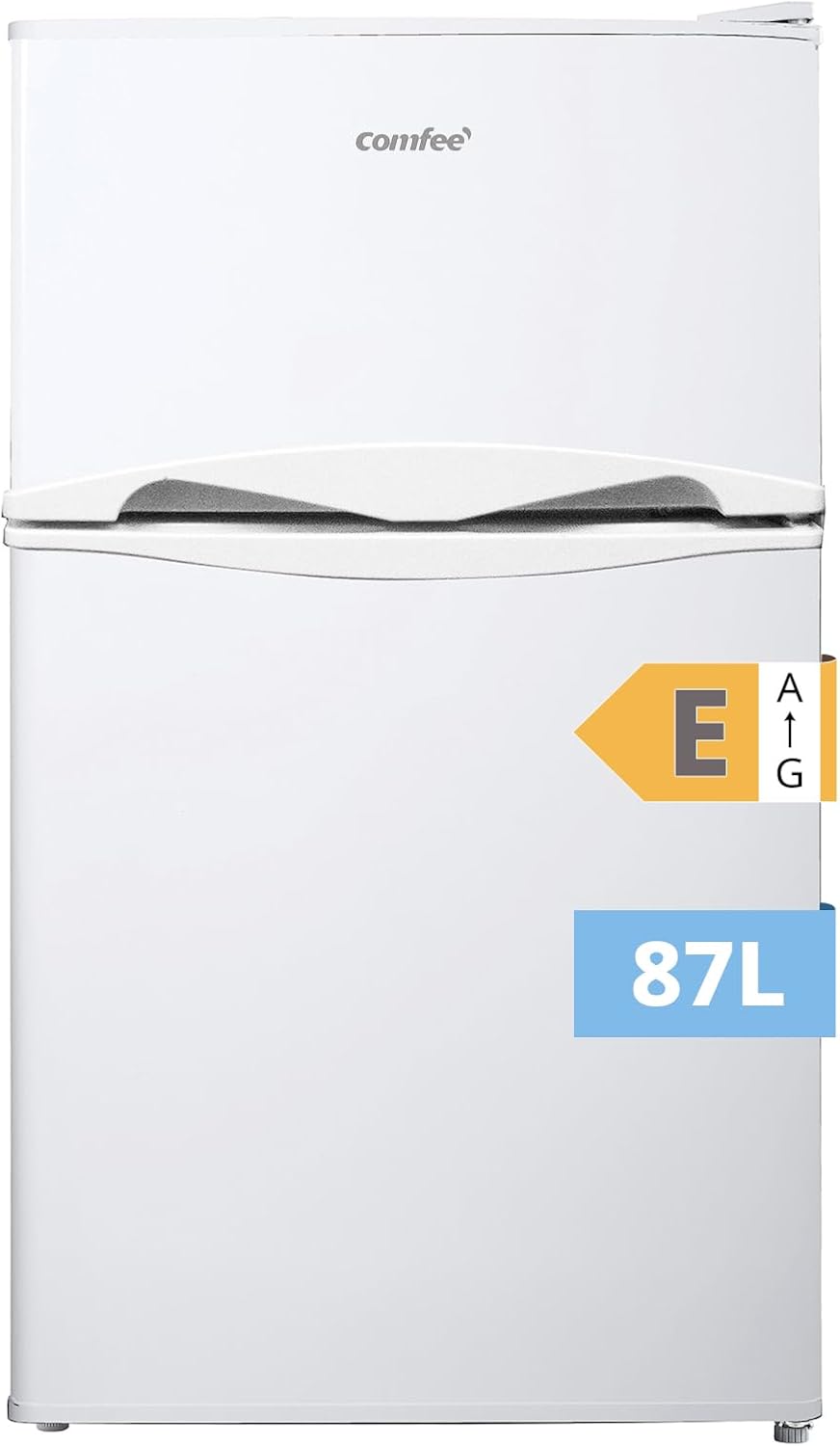 Minibar Comfee 87L con Termostato Ajustable y Puerta Reversible, Blanco