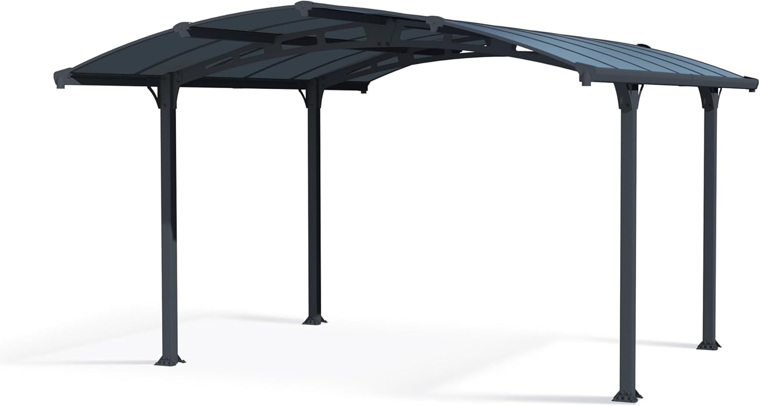 Cochera de Aluminio Arcadia, 359x435 cm, Gris - CANOPIA by Palram