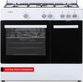 Cocina de Gas Butano Corbero 5 Fuegos, Horno 60L, Blanco