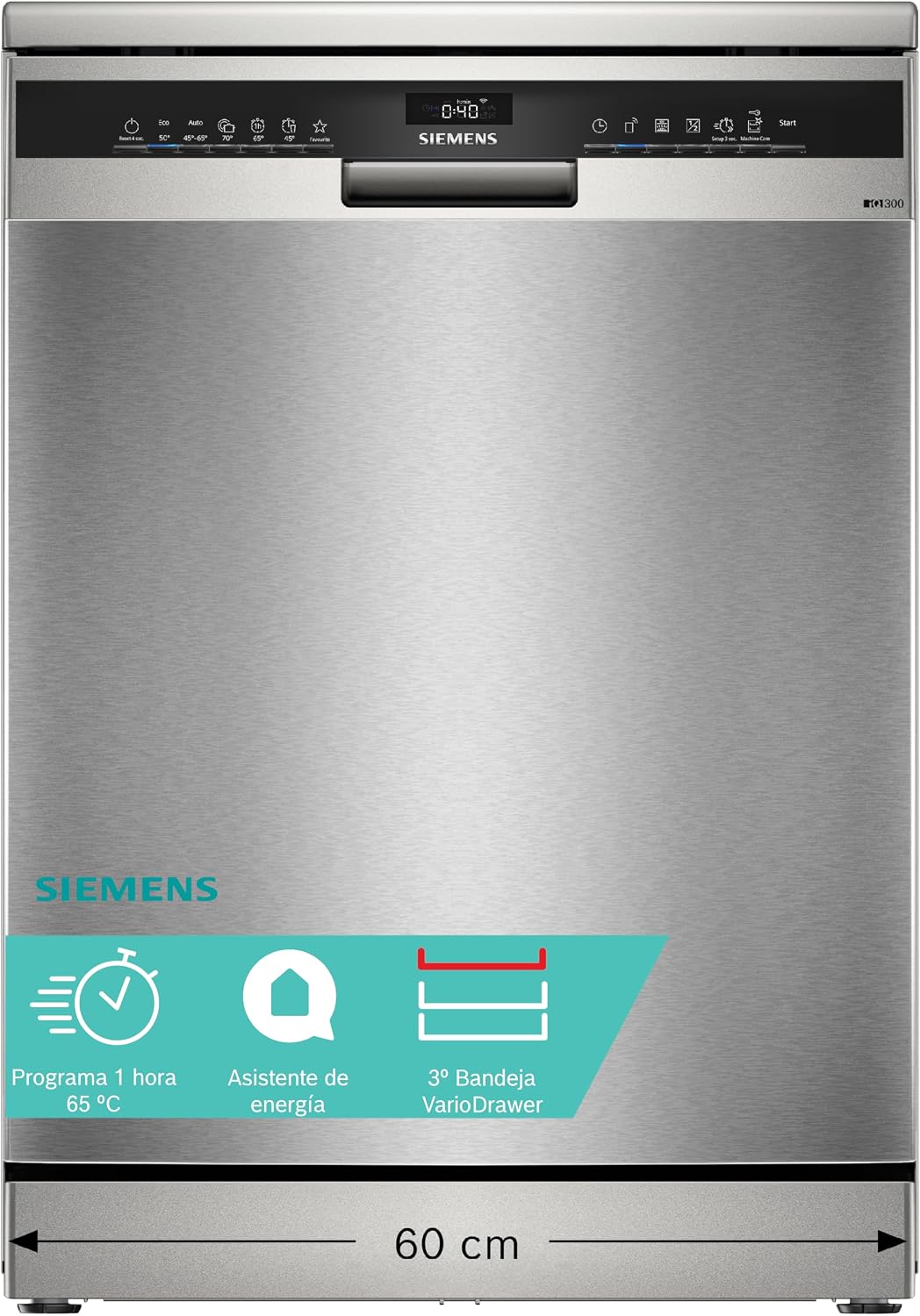 Siemens Lavavajillas 60 cm iQ300 con Home Connect y Secado AutoOpen