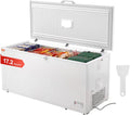 Congelador Horizontal Grande 488L, 4 Cestas, Puerta Superior con Cerradura, LED, 7 Niveles de Temperatura, 6 Ruedas