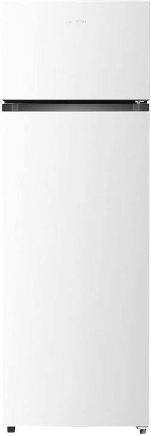 INFINITON Frigorífico Doble Puerta 239L, 160cm, Eficiencia Energética E, Descongelación Automática, Puerta Reversible, Altura Ajustable, Cajón para Verduras, Blanco