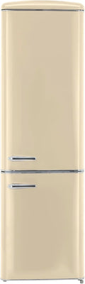 Frigorífico Combi Retro Exquisit 244L, Clase E, Magnolia, Estilo Vintage, Bajo Consumo
