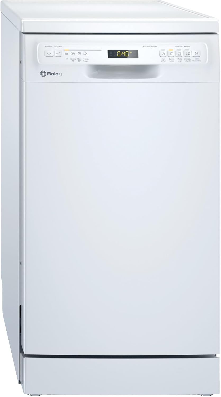 Lavavajillas Balay 3VN4010BA 45 cm, Independiente, Color Blanco