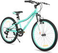 Bicicleta de Montaña HILAND Climber 24'', 7 Velocidades, Frenos V, para Niños y Adolescentes, Suspensión Delantera, Colores Variados