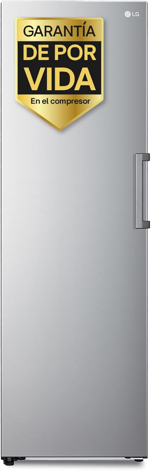 LG Congelador Vertical No Frost 355L, Smart Inverter, 186cm, Congelación Rápida, Inox