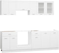 Conjunto de Cocina Lyon 8 Piezas Blanco Madera Compuesta