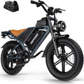 DEEPOWER QS7 Bicicleta Eléctrica, Batería Desmontable, Autonomía Hasta 250KM, Motor Potente, Ruedas Anchas 20'' x 4.0, 7 Velocidades, Suspensión Total