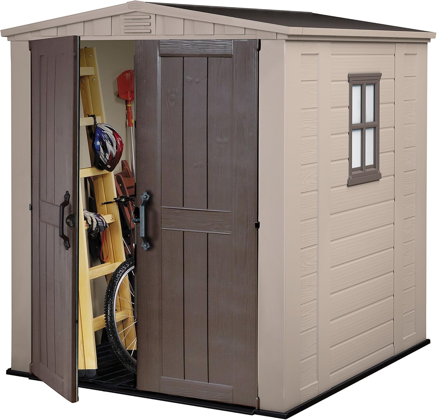 Caseta de Jardín Keter Factor 6x6 con Suelo y Escuadra